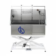 Freestanding veterinary bathtub with sliding door YR06606