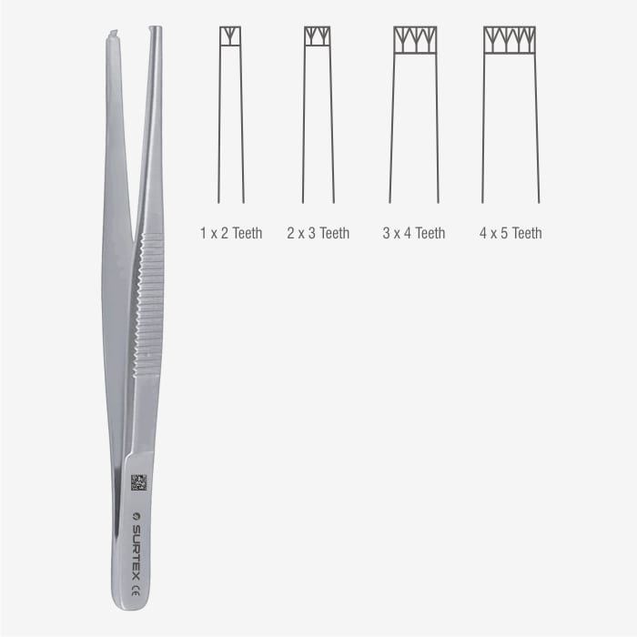 Tooth Dissecting Forceps    10"  25cm