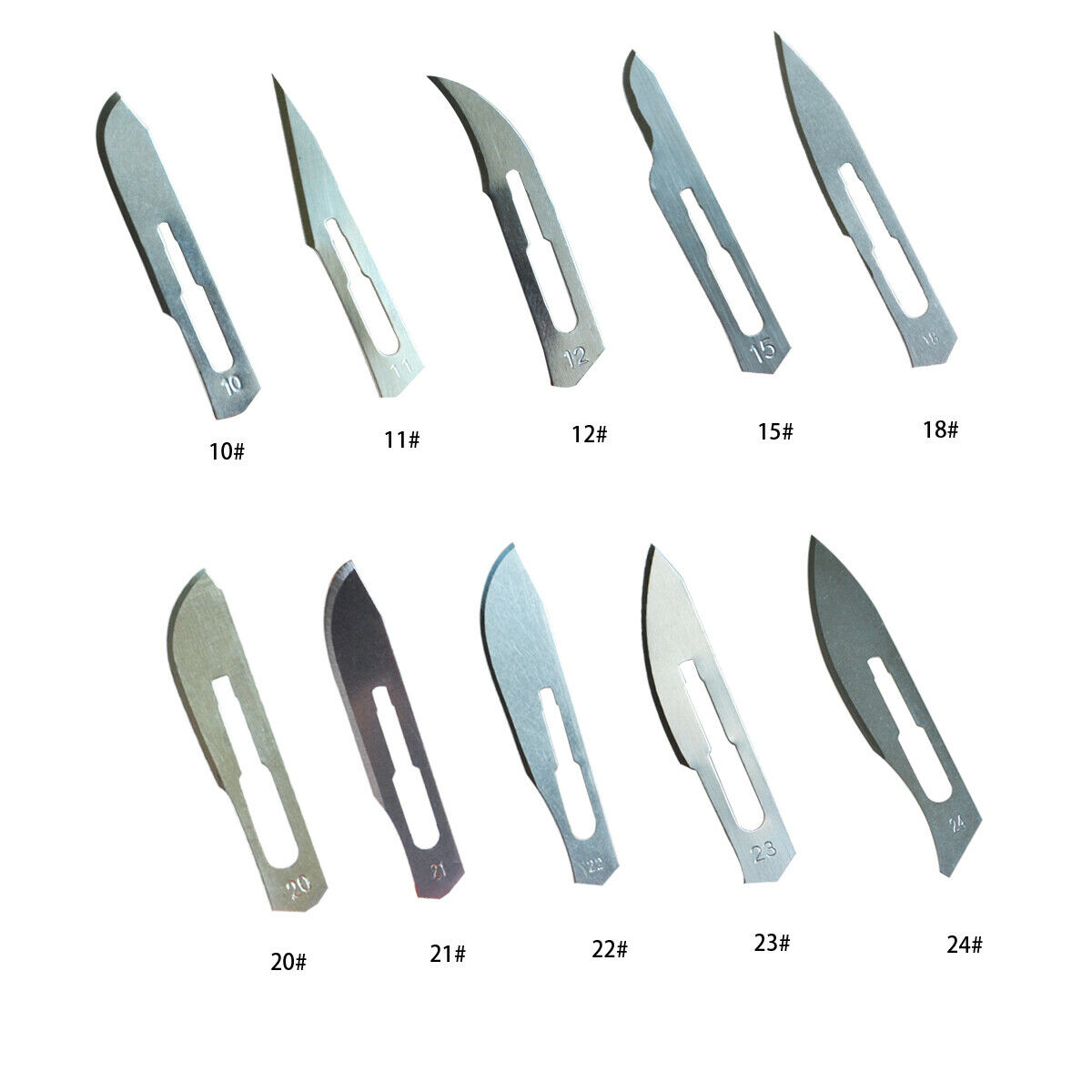 Surgical Blades (No. 10, 11, 12, 15, 20–24)